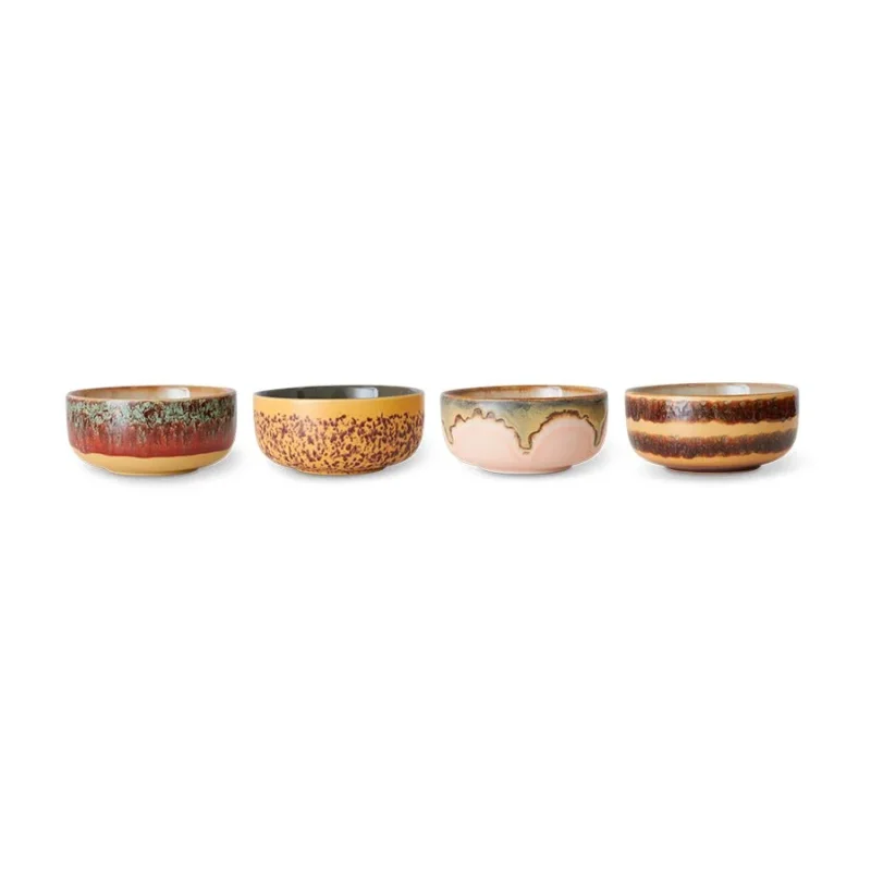HKliving Desert Bowls HARBOUR 70's bunt 4er Set | Ø 12,5cm H 6cm - Sir Henrys
