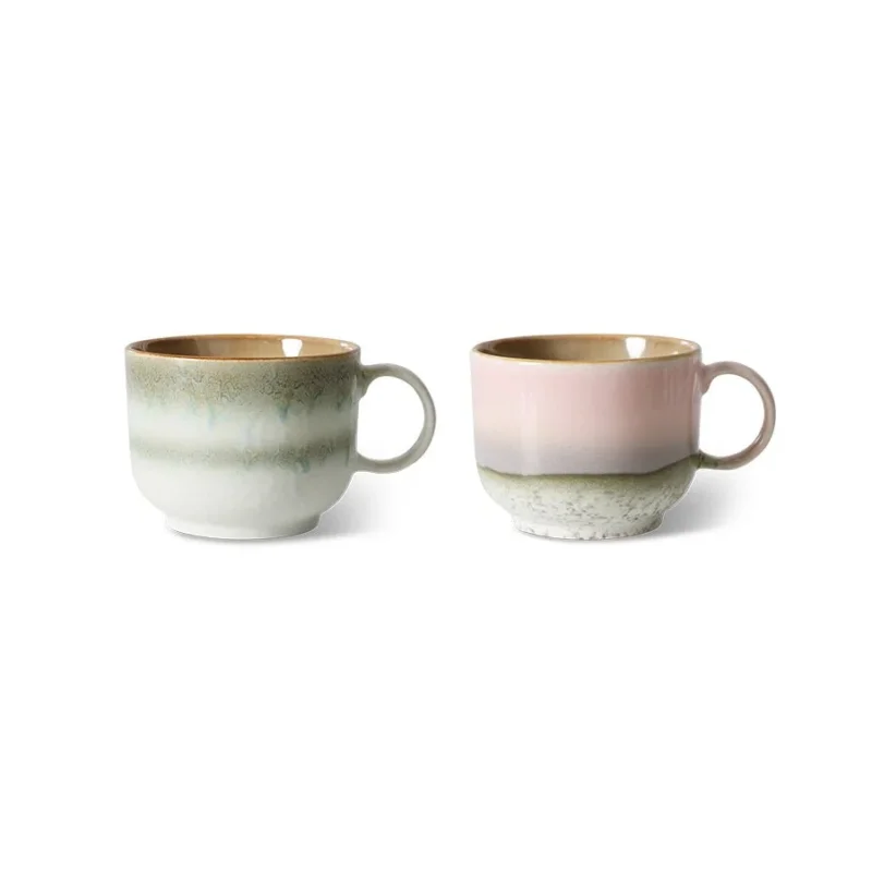 HKliving Tasse Tea Cups NOVA 70s Ceramics bunt 2er Set | 14,2x10,4x8,3cm - Sir Henrys