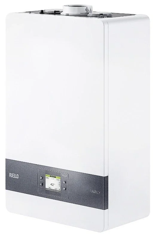 caldaia riello a condensazione family 35 kis low nox completa di kit scarico fumi metano o gpl classe a novita
