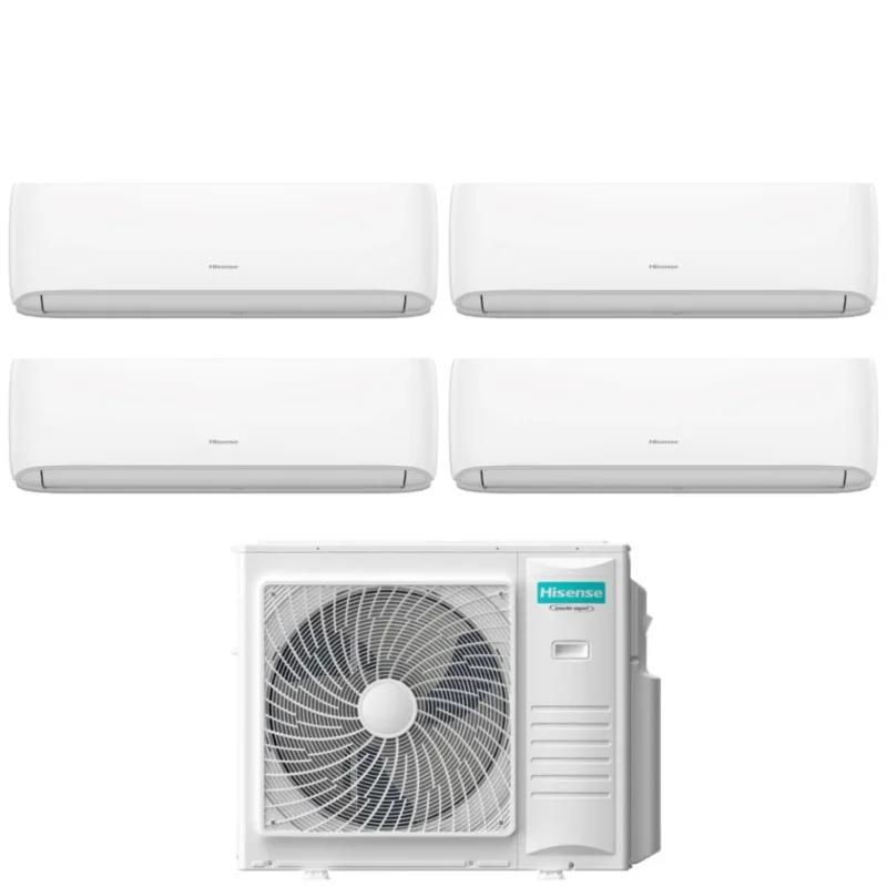 climatizzatore condizionatore hisense quadri split inverter serie hi comfort 7_7_9_18 con 4amw105u4raa r 32 wi fi integrato 7000_7000_9000_18000 novita