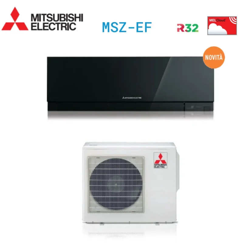 climatizzatore condizionatore mitsubishi electric inverter kirigamine zen r 32 black 9000 btu msz ef25vgb nero a___ novita 6114