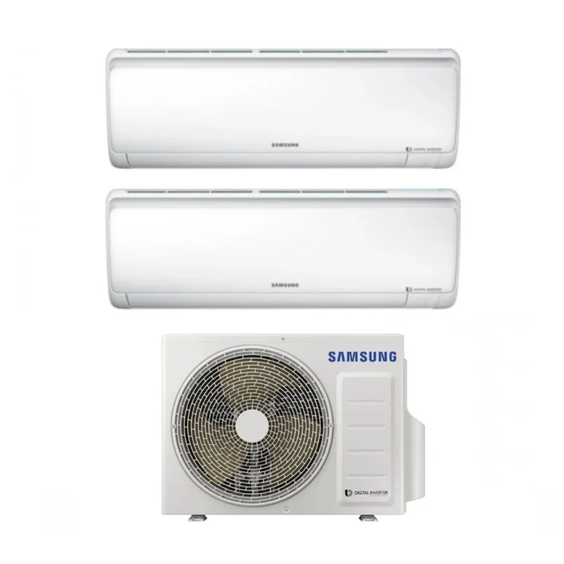 climatizzatore condizionatore samsung dual split inverter serie maldives 7_7 con aj040fcj 7000_7000 new 2018