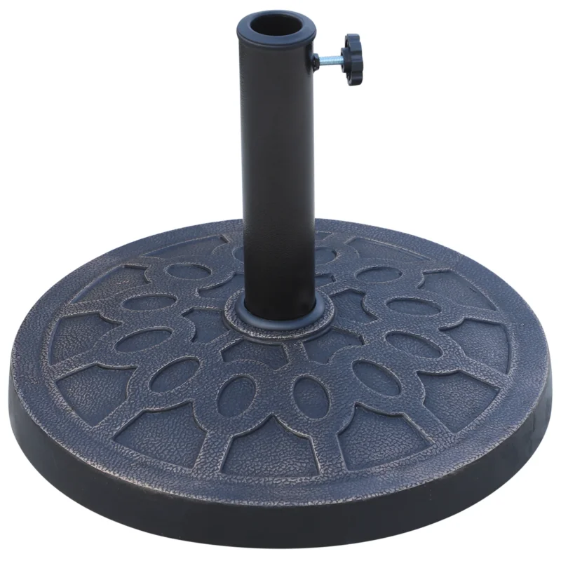 easycomfort easycomfort base per ombrellone rotondo per pali da 38 e 48 mm in resina e acciaio 45 cm bronzo