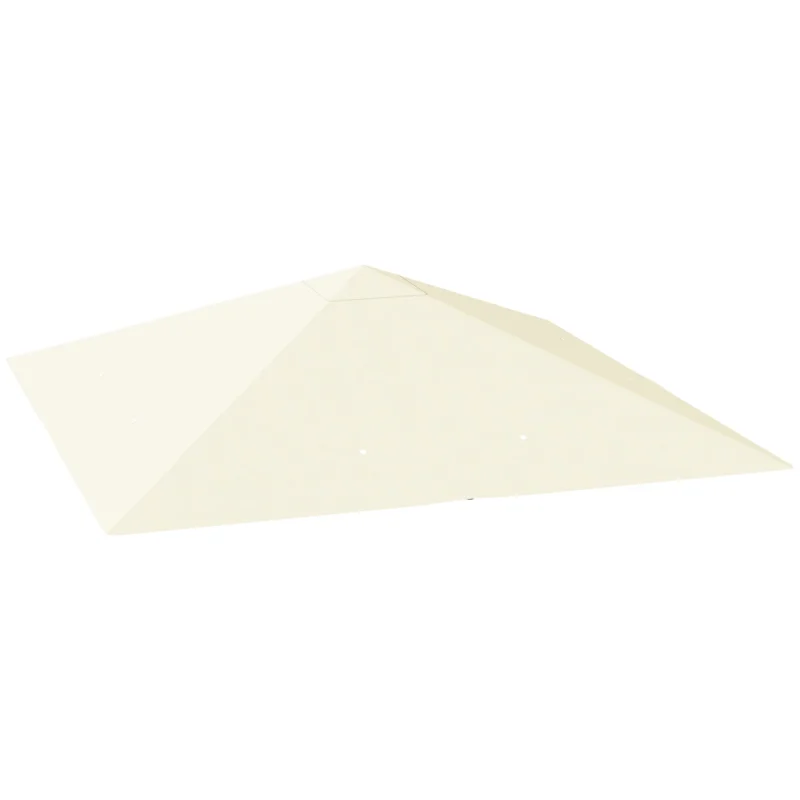 easycomfort easycomfort copertura per gazebo 3x3 m da giardino con 8 fori di drenaggio in tessuto oxford 600d bianco crema