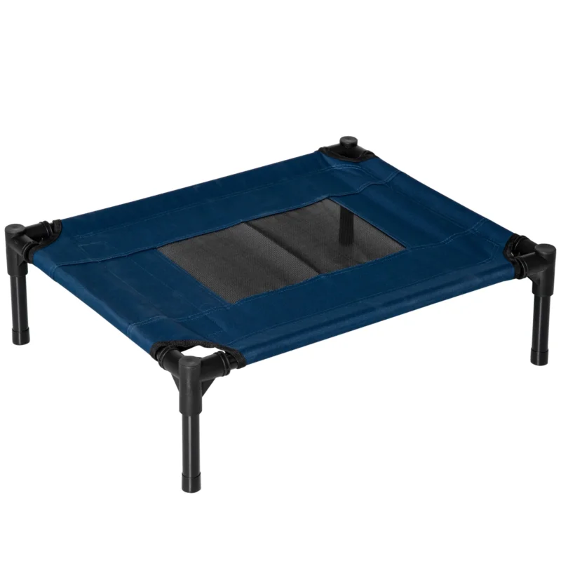 easycomfort easycomfort lettino per cani rialzato con seduta traspirante in acciaio e tessuto 61x46x18 cm marrone e nero