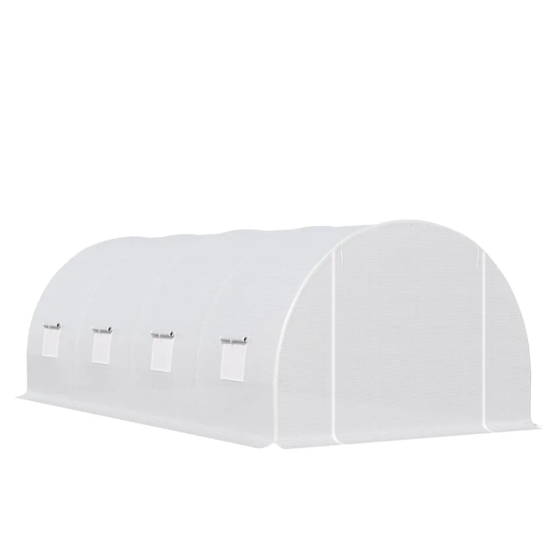 immagine-1-easycomfort-easycomfort-serra-da-giardino-a-tunnel-per-piante-struttura-in-metallo-e-copertura-in-pe-6x3x2m-bianco-ean-8054144132693