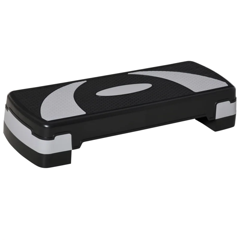 easycomfort easycomfort stepper da aerobica regolabile in altezza 10 15 20 cm antiscivolo nero e grigio