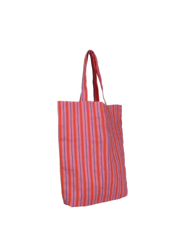 Kado Design - Gestreifte Tragetasche | stripes rose + blood orange + cornflower - ROSA ECK Concept Store