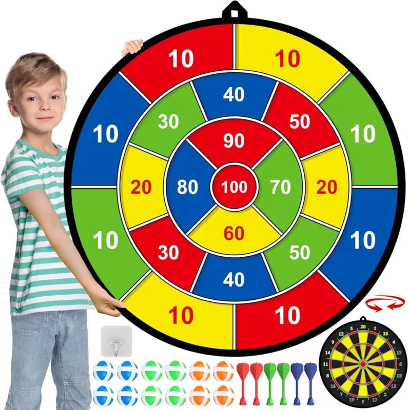 Doppelseitige Kinderdartscheibe – Große sichere Dartscheibe für drinnen und draußen