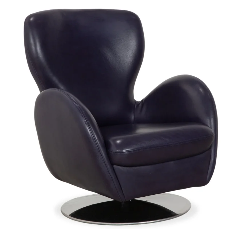 Koinor Interio Leder Sessel Lila Aubergine Drehfunktion