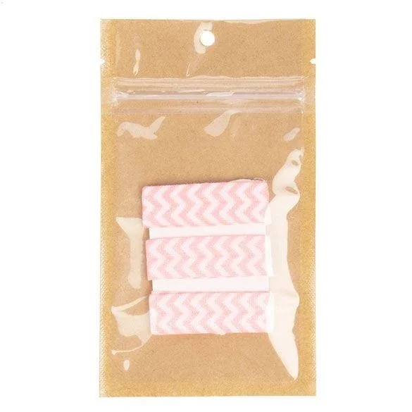 Kraft Barrier Bags with clear front 76 x 114 mm w/Tear Notches