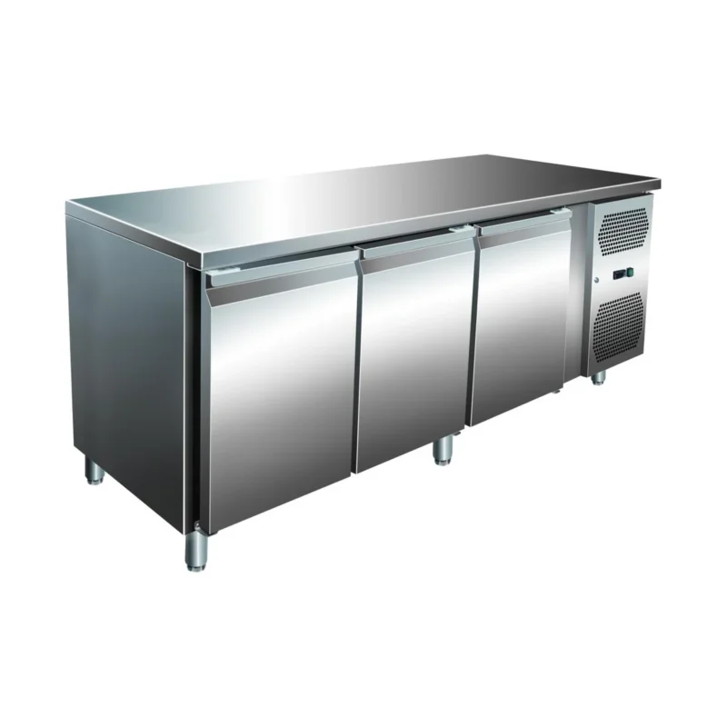 VIP Kühltisch mit 3 Türen -2 bis +8°C 1.795x600x860 mm von A & S Gastro – Kühltische für die Gastronomie