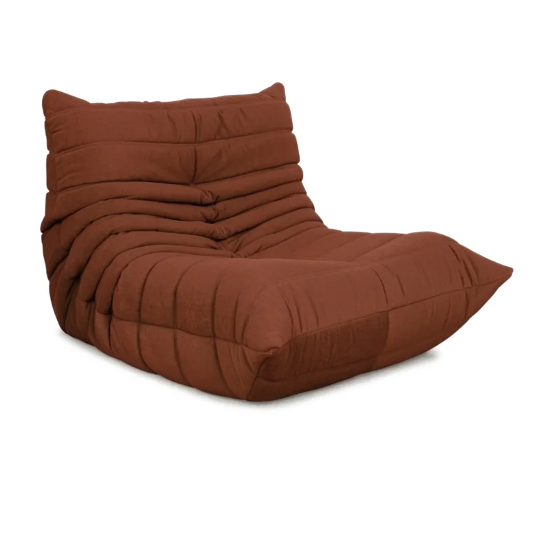 Ligne Roset Togo Sessel Stoff Orange Braun Neubezug