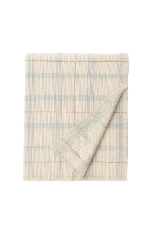 Lorena Canals Handweb - Kinderbettwurf TARTAN Blau Salbei | 140x200cm - Sir Henrys