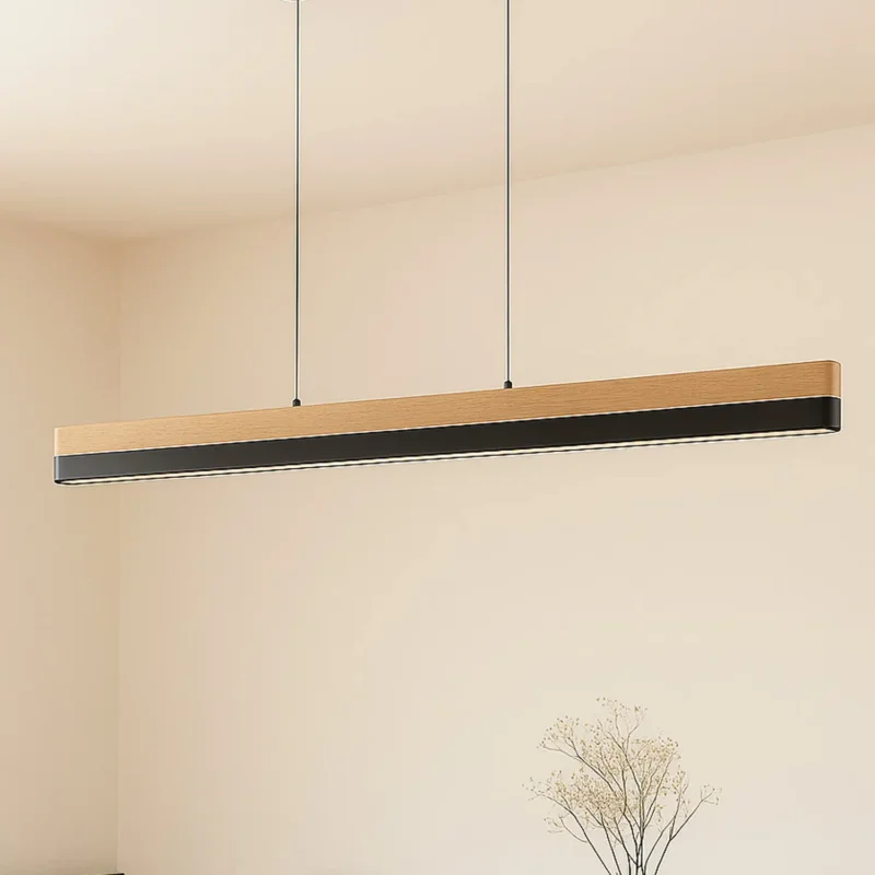 B-Ware Lucande Led Pendelleuchte Hängelampe Led Lampe Holven Holz Cct Länge 113 Cm - 4255830902314