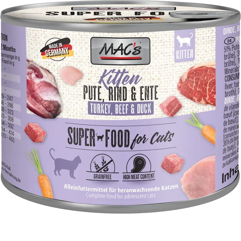 MAC's Cat Kitten Pute, Rind & Ente 200 g