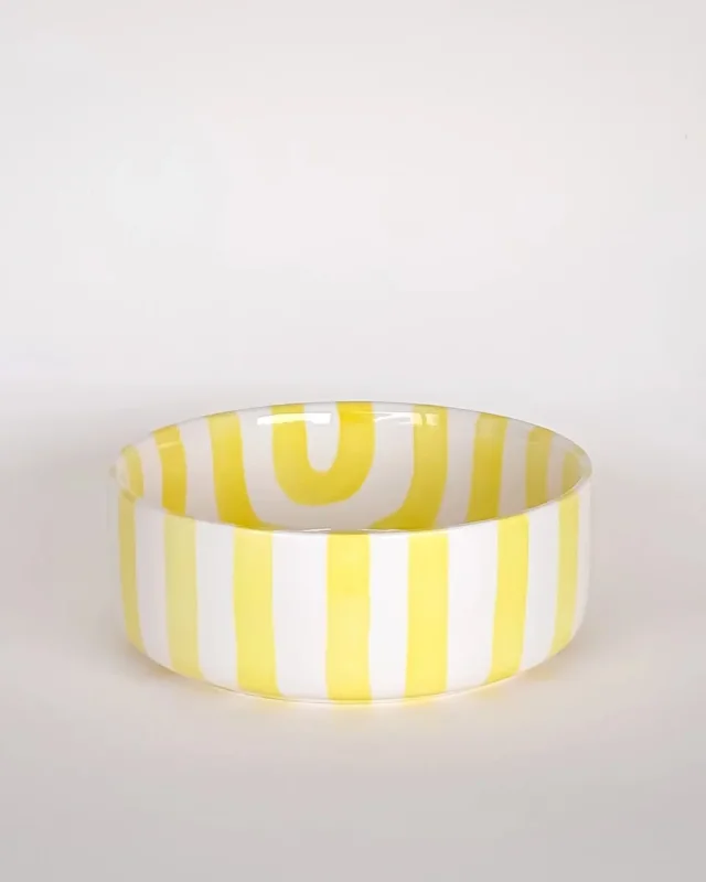 Magazin Minori - STRIPES Schale (600 ml) • spiaggia yellow - Schüssel - ROSA ECK Concept Store