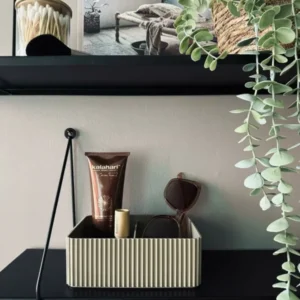 Makeup organiser med opdeling – Taupe - VIAMAJA.DK
