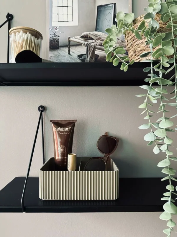 Makeup organiser med opdeling – Taupe - VIAMAJA.DK