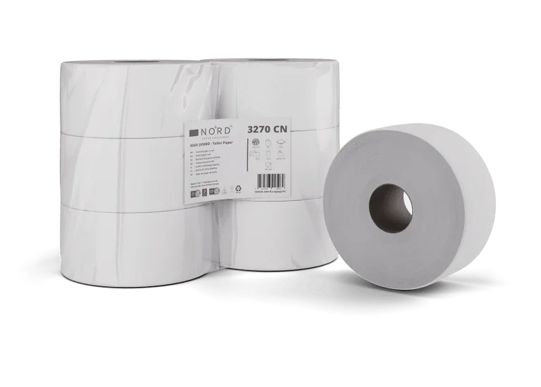 NORD Toilettenpapier MAXI JUMBO, 2-lagig, 380 Blatt, 6 Rollen | Karton (1 Packung)