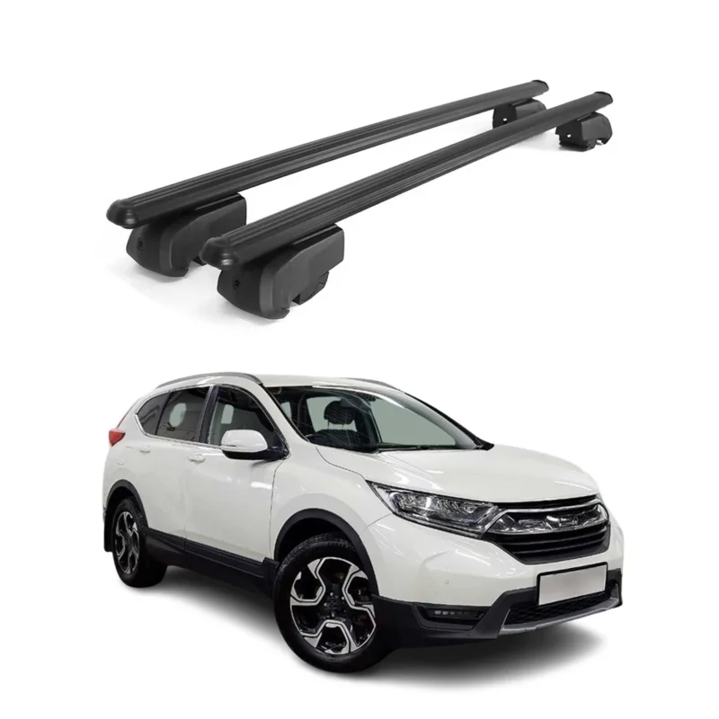 Dachträger Gepäckträger für Honda CR-V 2019-2023 ABE Aluminium Schwarz 2x