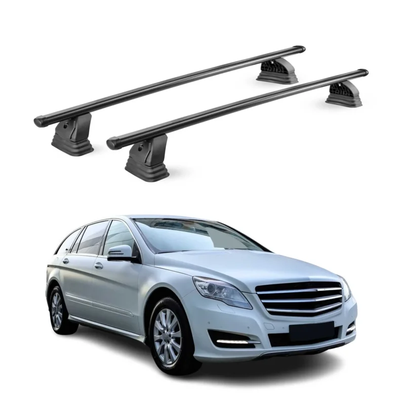 Stahl Dachträger für Mercedes R Klasse W251 2006-2013 TÜV 75 kg 2tlg Schwarz
