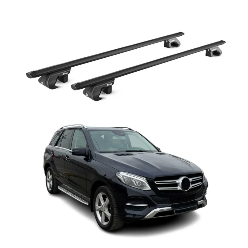 Dachträger Grundtäger für Mercedes GLE W166 2015-2019 90kg Alu Schwarz 2 tlg ABE