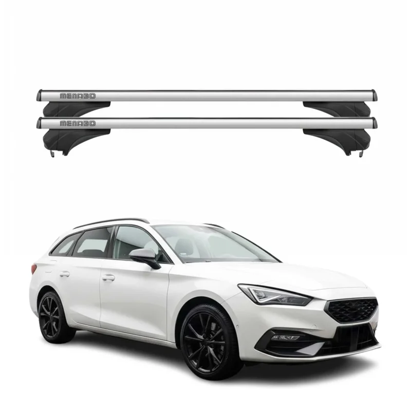 Menabo Dachträger für Seat Leon IV Sporturer 2020-2026 Aluminium Silber 2 tlg