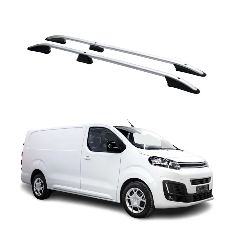 Dachreling Dachgepäckträger für Citroen Jumpy 2016-2026 Langer L3 Alu Grau