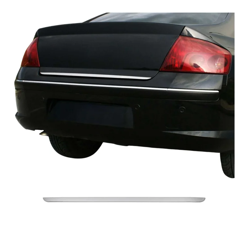 Kofferraumleiste Heckleiste für Peugeot 407 2004-2011 Untere Chrom Edelstahl