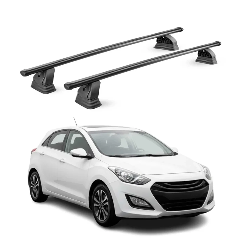 Stahl Dachträger für Hyundai i30 II 2012-2016 TÜV Abschließbar 2tlg Schwarz