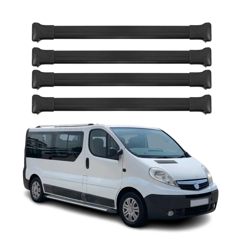Dachträger Gepäckträger für Opel Vivaro A 2001-2014 Relingträger Alu Schwarz 4x