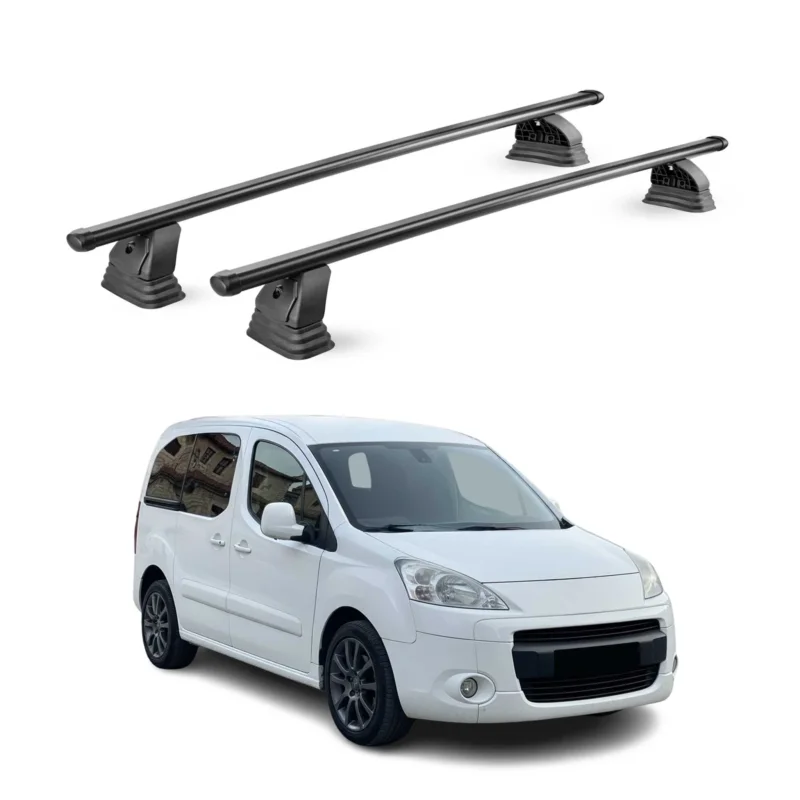 Stahl Dachträger für Peugeot Partner II 2008-2018 TÜV Abschließbar 2tlg Schwarz