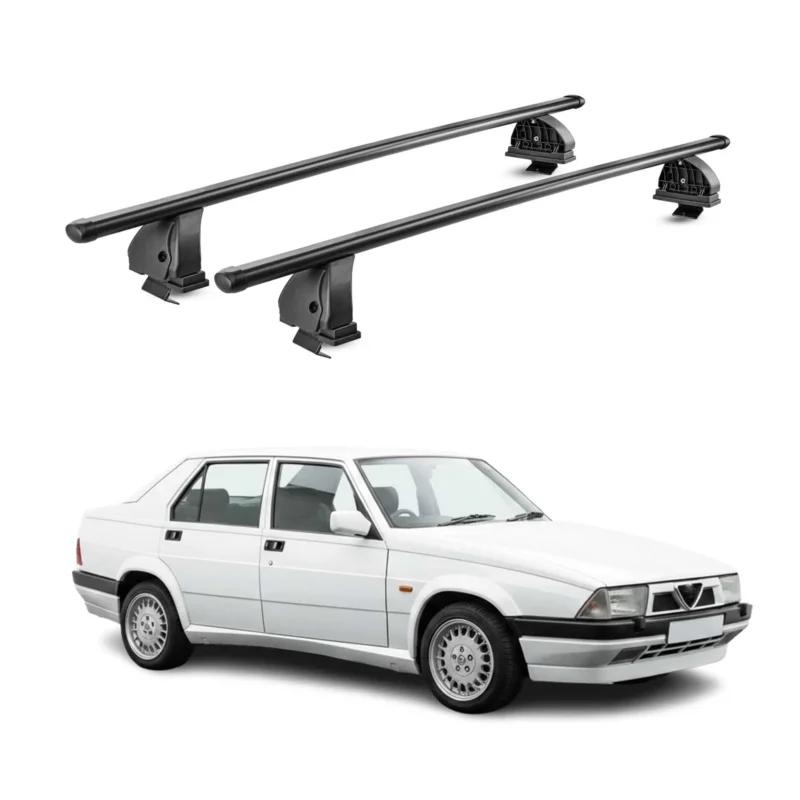 Stahl Dachträger für Alfa Romeo 75 1985-1992 TÜV Abschließbar 2tlg Schwarz