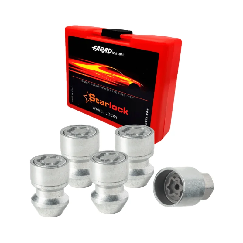 Radschloss Radschrauben Satz für Lancia Voyager ab 2011 Silber 4x M12X1.5