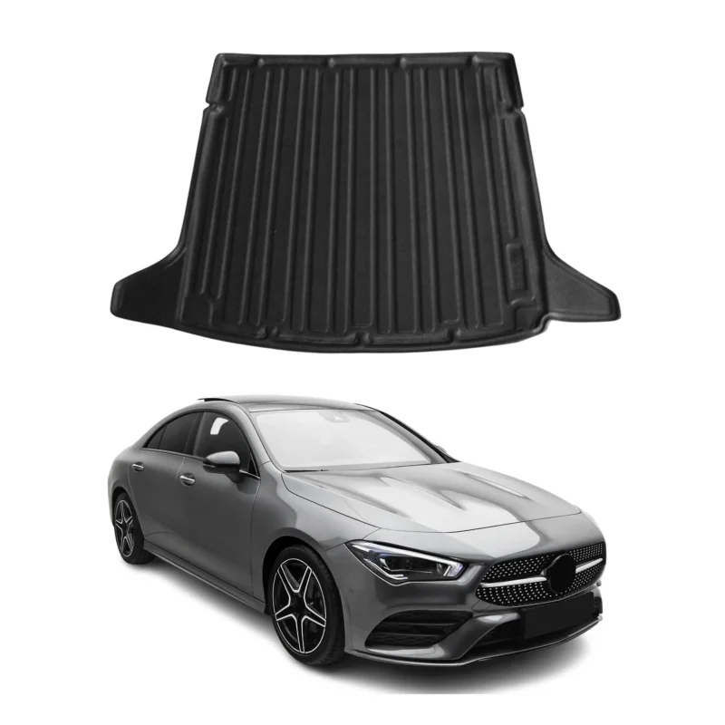 Kofferraumwanne Laderaumwanne für Mercedes CLA C118 2019-2026 Gummi TPE Schwarz