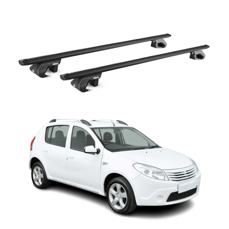 Dachträger für Dacia Sandero Stepway I 2011-2012 Facelift 90kg Alu Schwarz ABE