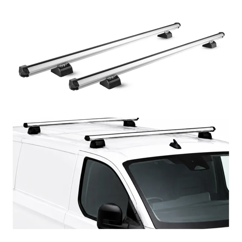 Dachträger für Opel Movano B 2010-2021 H1+H2 2-Träger Aluminium Silber