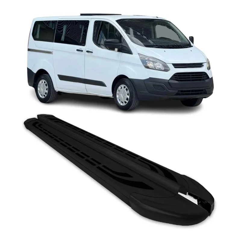Trittbretter Seitenschweller für Ford Transit Custom I 2012-2023 L1 Schwarz