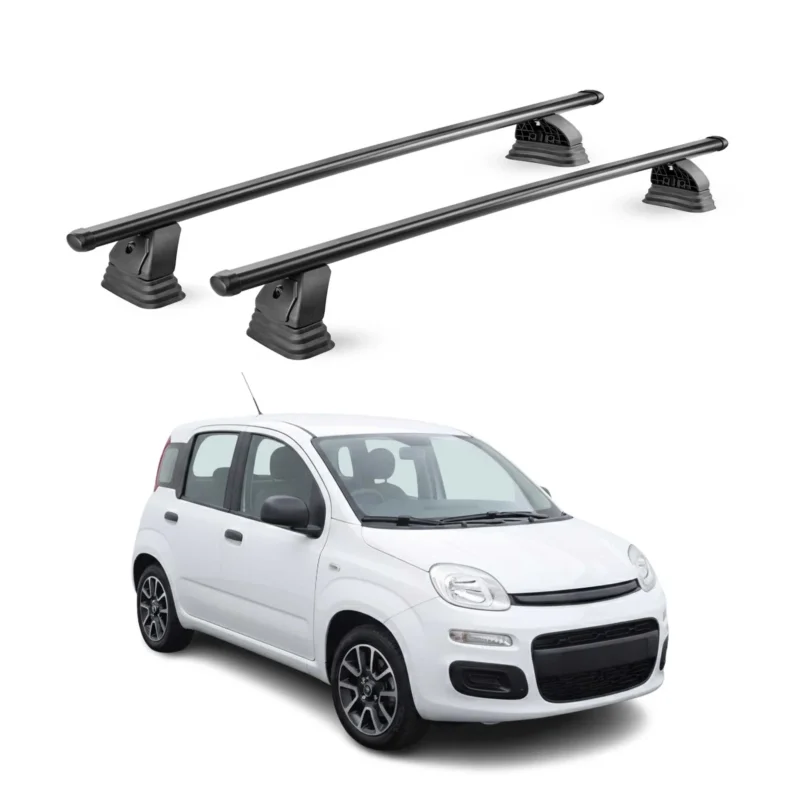 Stahl Dachträger für Fiat Panda III 2012-2026 TÜV Abschließbar 2tlg Schwarz