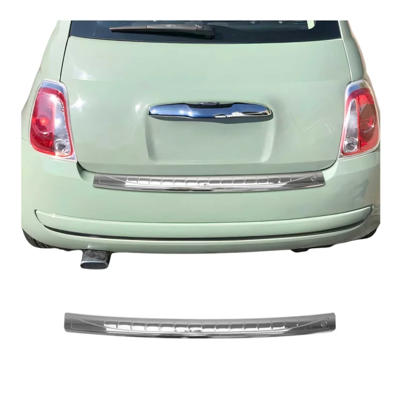 Ladekantenschutz Stoßstangenschutz für Fiat 500 / 500C 2007-2024 Edelstahl Chrom