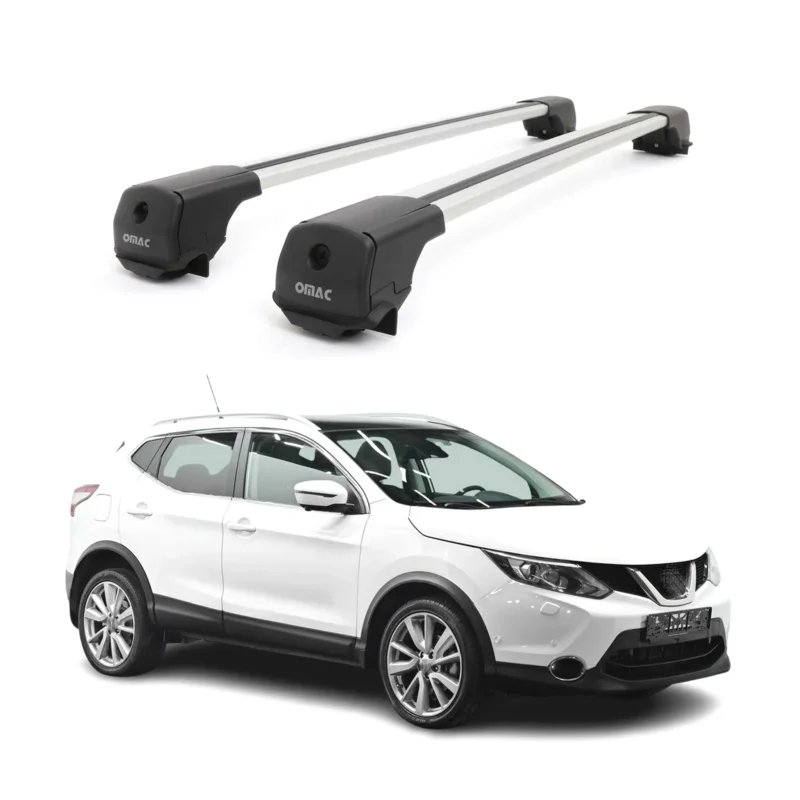 Dachträger Grundträger für Nissan Qashqai J11 2013-2021 Aluminium 75kg Grau 2tlg