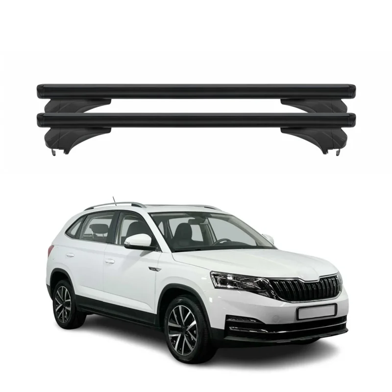 Menabo Dachträger Grundtäger für Skoda Kamiq 2019-2026 Aluminium Schwarz 2 tlg
