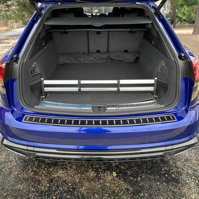 Ladekantenschutz Stoßstange für VW Touareg III 2018-26 Edelstahl carbon foliert