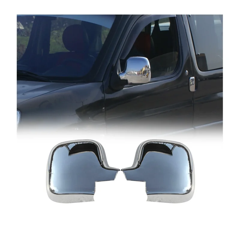 Spiegelkappen Spiegelabdeckung für Citroen Berlingo II 2008-12 Pre-FL Chrom ABS