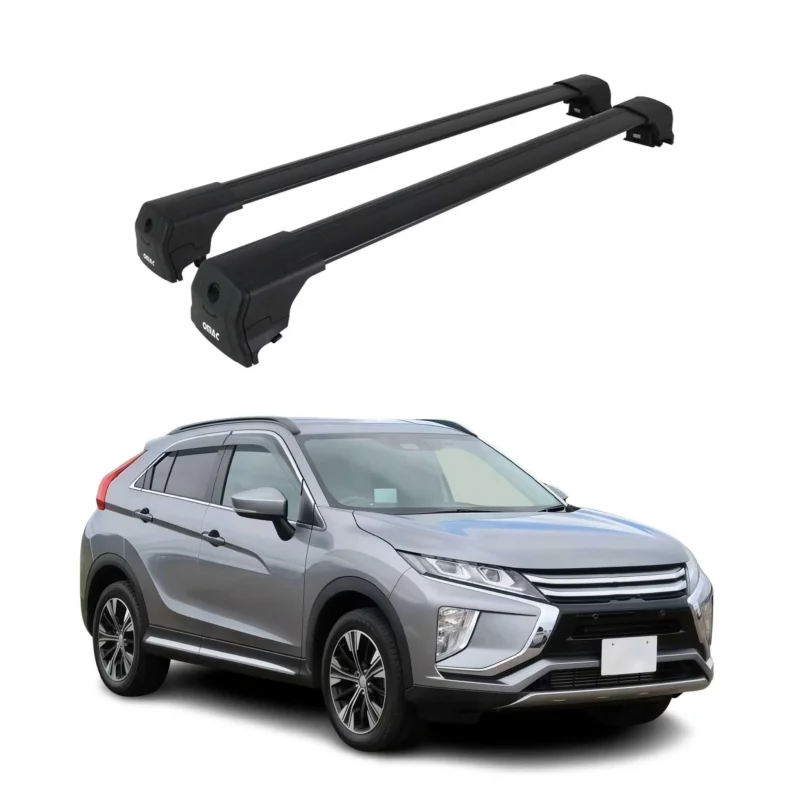 Dachträger Grundtäger für Mitsubishi Eclipse Cross 2018-2026 Alu Schwarz 2 tlg