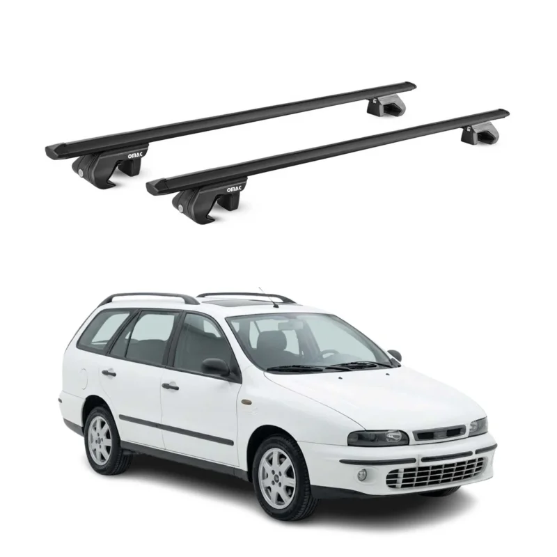 Dachträger Grundtäger für Fiat Marea Marengo 1996-2002 90kg Alu Schwarz ABE