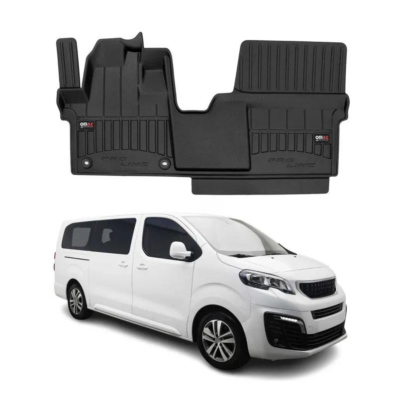 OMAC Gummi Fußmatten für Peugeot Traveller 2016-2026 Premium Gummi Schwarz 1tlg