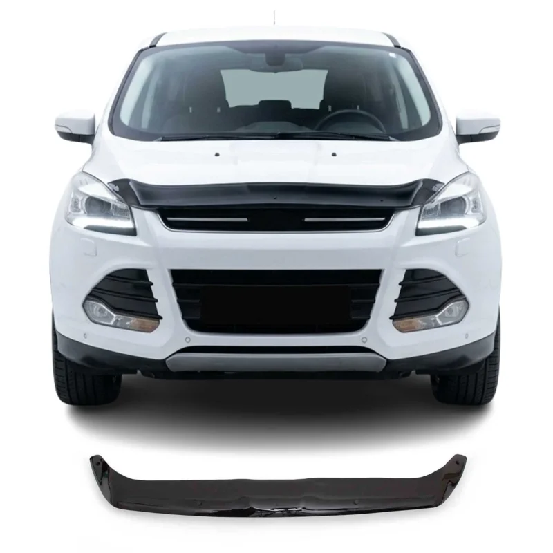 Motorhaube Deflektor Insekten Steinschlagschutz für Ford Kuga I 2008-12 Schwarz