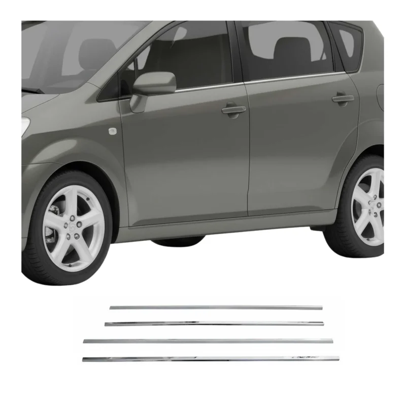 Fensterleisten Zierleisten für Toyota Corolla Verso 2004-2009 Edelstahl Chrom 4x